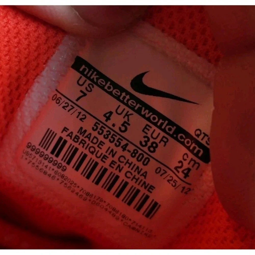 Nike Air Max 95 Dynamic Flywire Orange and Peach Women's Size 7 Shoes *Clean.